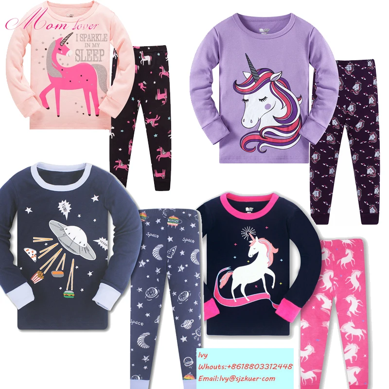 

Custom Cartoon animal print kids sleepwear pijamas oungewear fiuffy long sleeve girls pajamas set kids pajamas winter