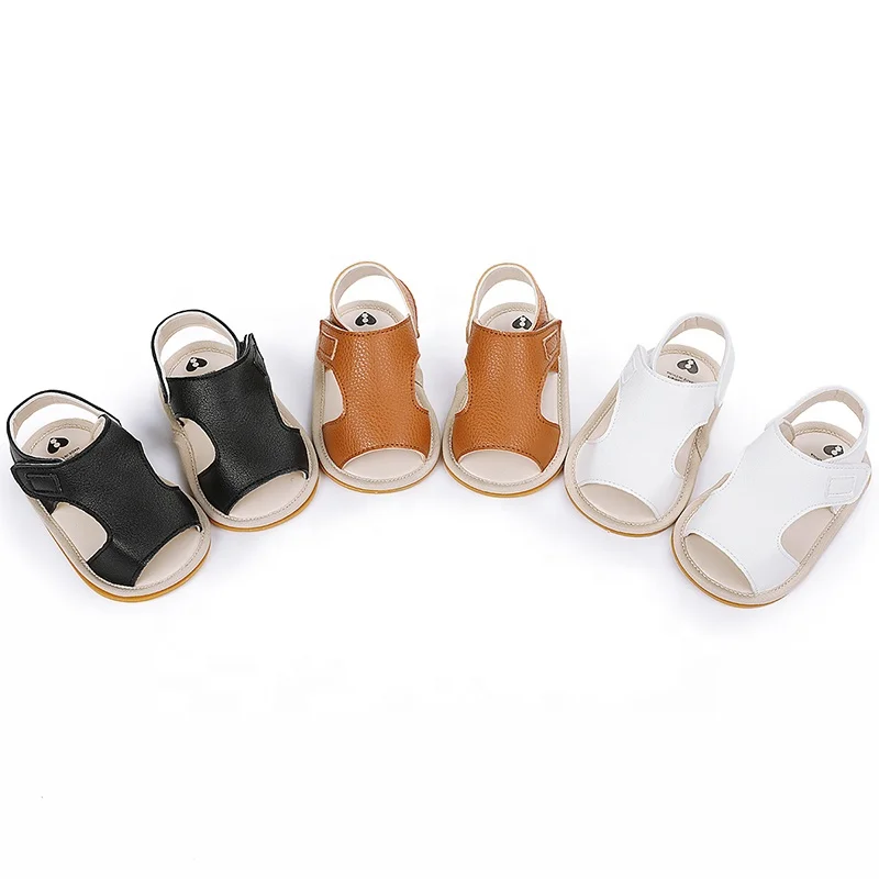 

Hard Bottom White Beach Custom Summer Toddler Baby Infant Slide Sandals