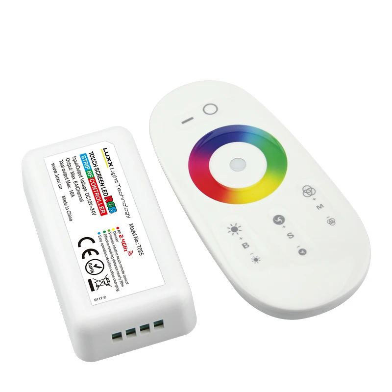 
High Performance RGB Wireless Remote Touch Screen 3 Circuits Dimmers LED Controller 