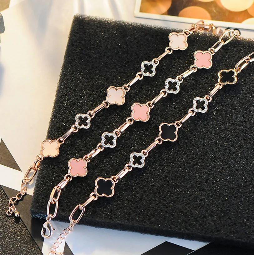 

fashion trendy jewelry 2020 four petals flower women bracelet