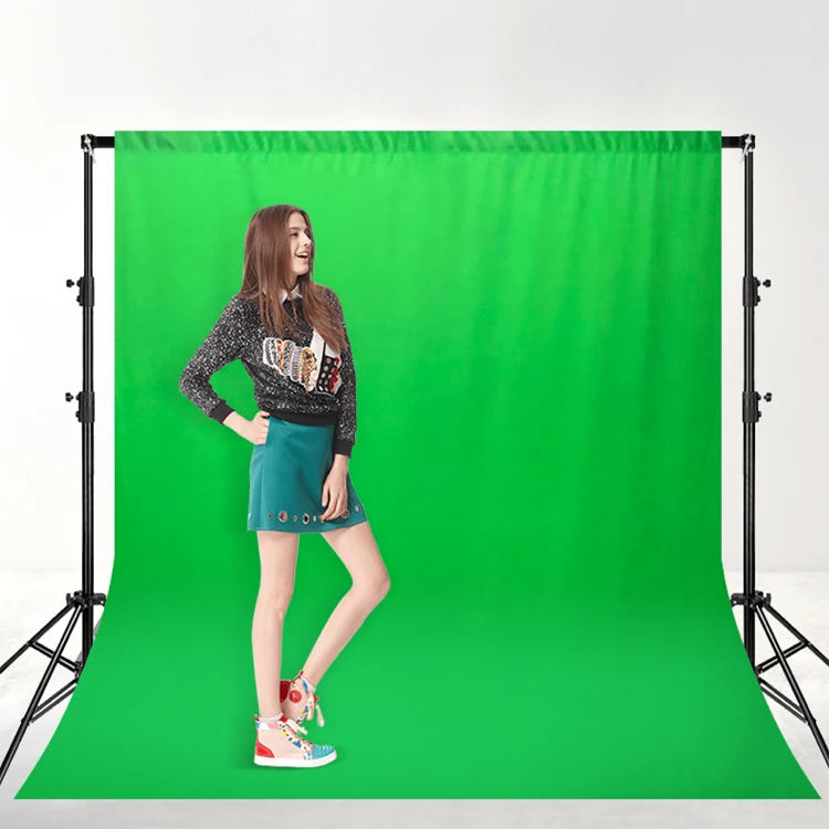 

croma key chromakey cromakey muslin portable green screen photo studio background backdrop cloth and stand kit, White,black,green