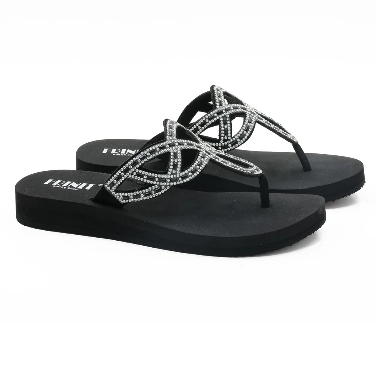 

Hot Sale Beach Bling Shoes Crystal Rhinestone Women Sandals Fashion Comfort Casual Outdoor Eva Slippers