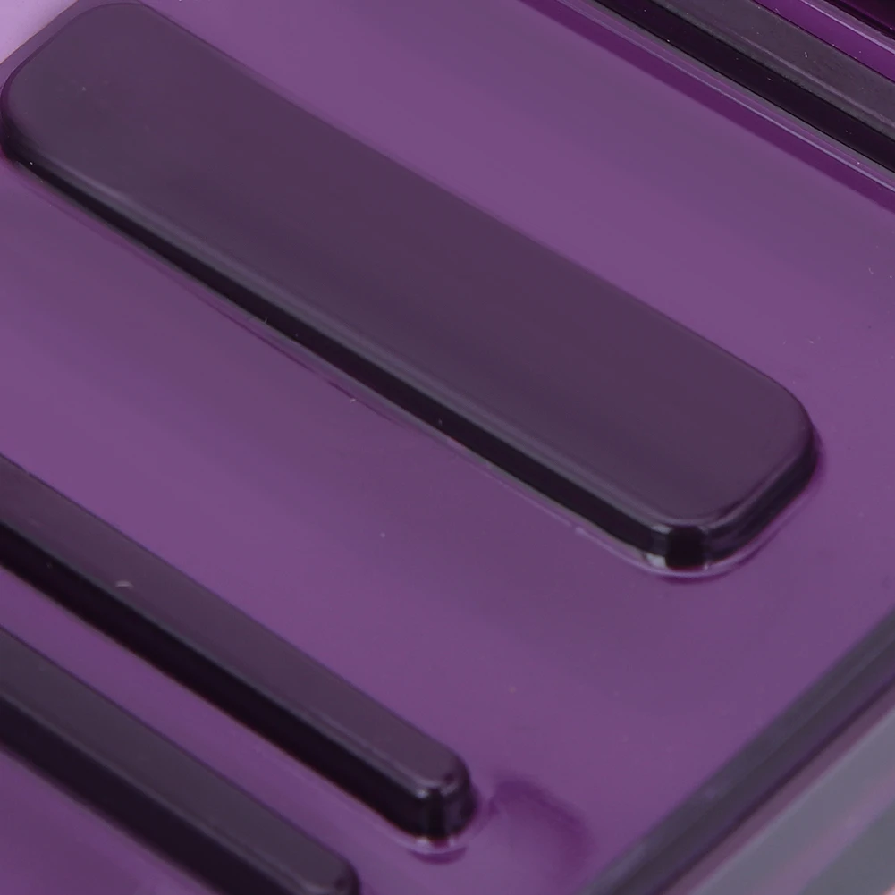 4件/套亚克力浴室配件套装牙刷肥皂盒厨房酒店紫色