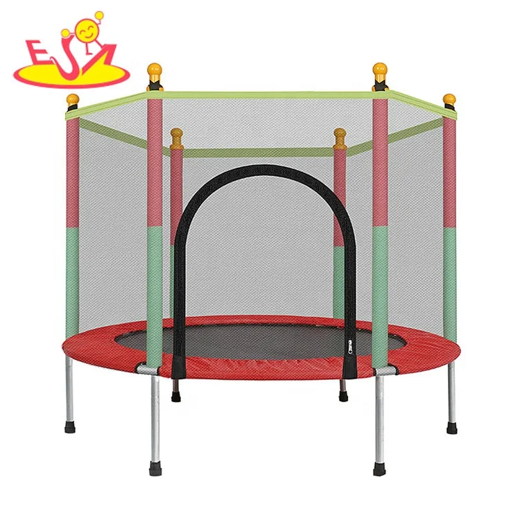

New arrival garden playground kids round trampoline with safety net M01A001