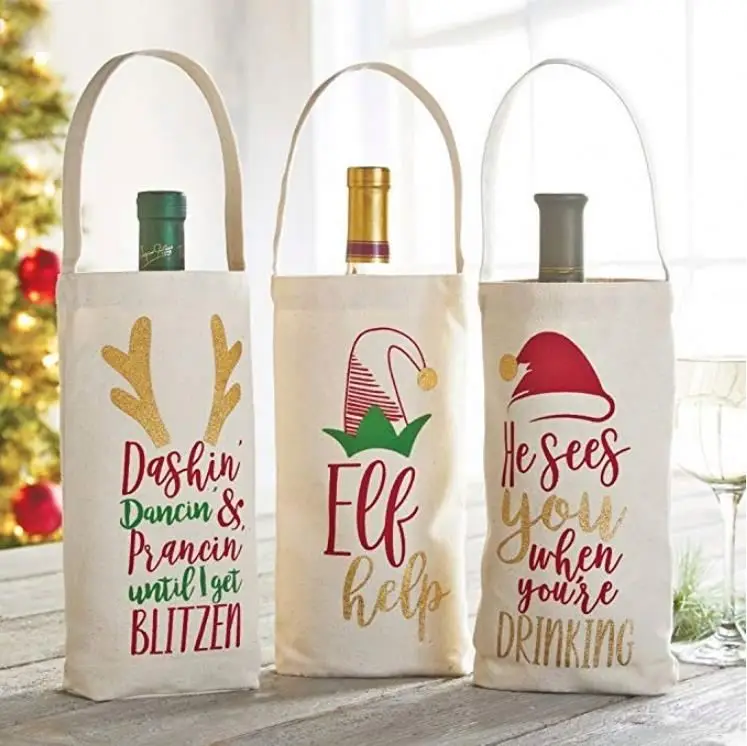 Canvas Wine Tote Bag