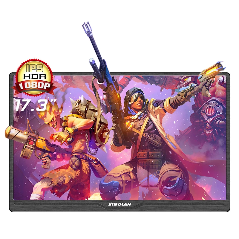 

Sibolan monitor gamer 17.3 Inch Computer Ps4 Type-c Laptop 1080p Led Ips Panel Portable Monitor For Business