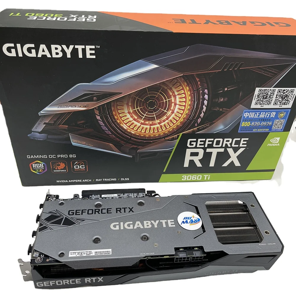 

Rumax Viedo card Graphics Cards GIGABYTE RTX 3060 Ti GAMING OC 8G Desktop Gaming 3060Ti