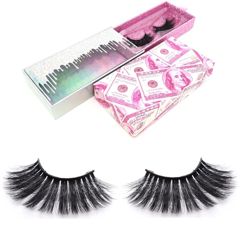 

Hot Selling 3d wholesale thick 15mm 18mm 25mm Fluffy Curly Silk Faux Mink Eyelashes Vendor