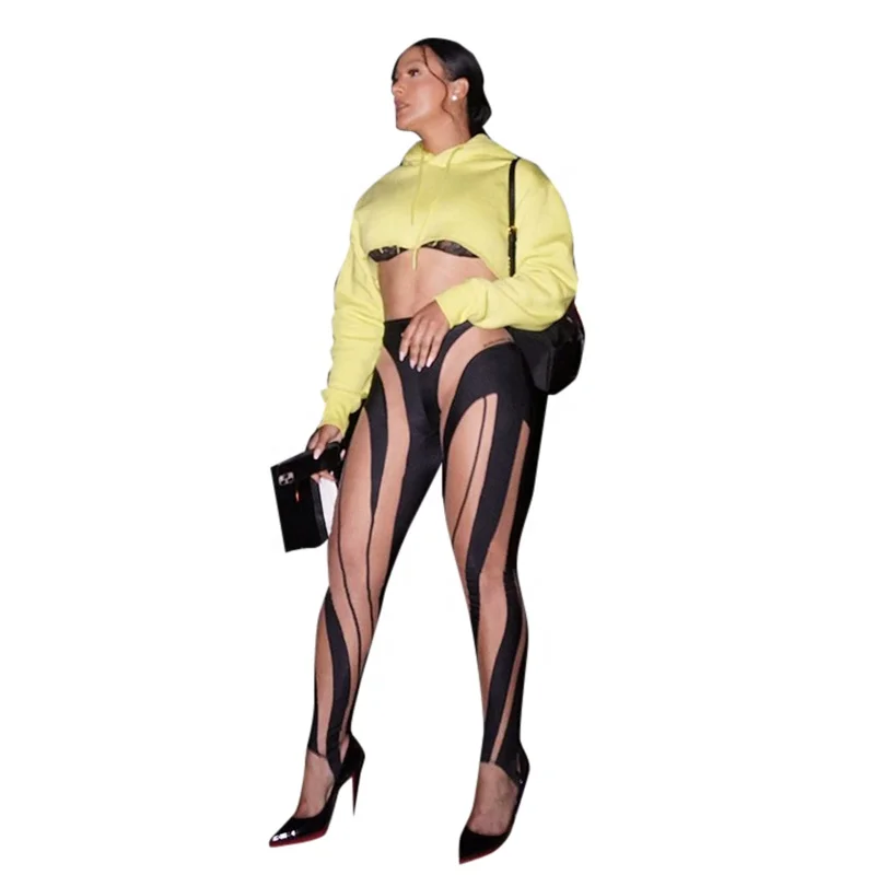 

2021 Tiktok Breathable Color Block High Waist Women Leggings, White + black, white + green, white, black, blue + pink,