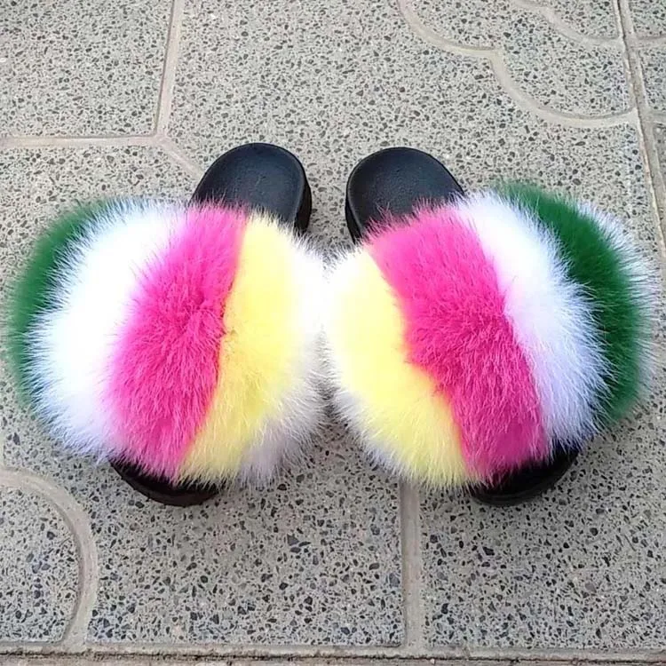 

Factory Direct Wholesale indoor fur slippers wool felt slippers womens Designer real wool fur slippers