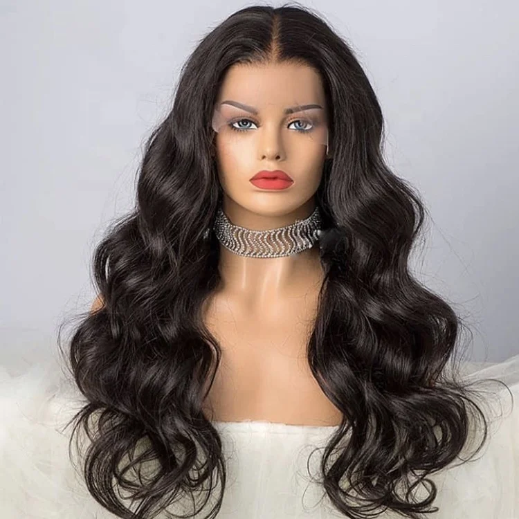 

Cuticle Aligned Virgin Human Hair HD Transparent Swiss Full Lace Wig Pre Plucked Bleached Knots 100 Natural Hair Wig