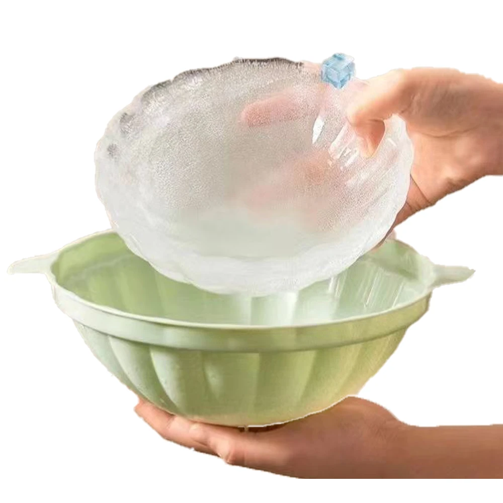 

2022 Tiktok Hot Homemade Ice Bowl Mold Quick-Freezing Container Large Ice Bowl Containers Mold, Any color can be customized