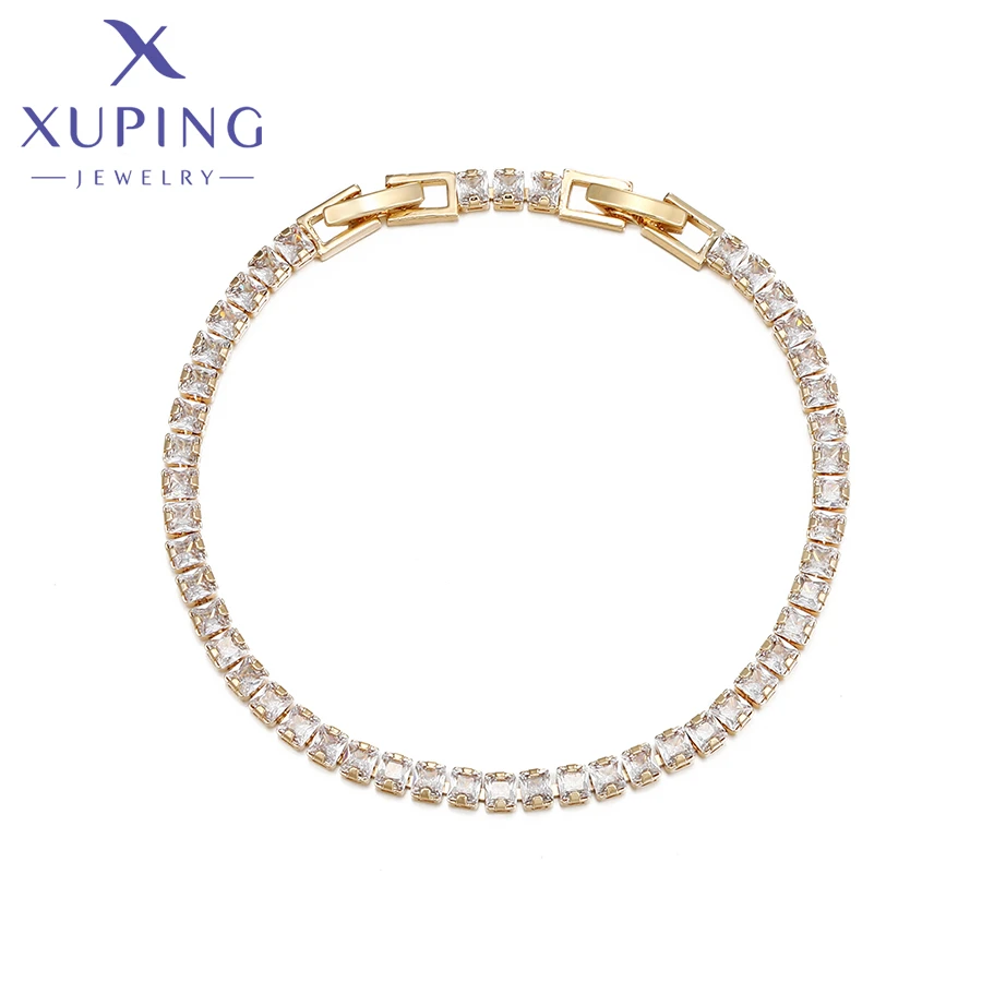 

bracelet-721 Xuping Jewelry Premium 18K gold charm jewelry set with diamond chain necklace