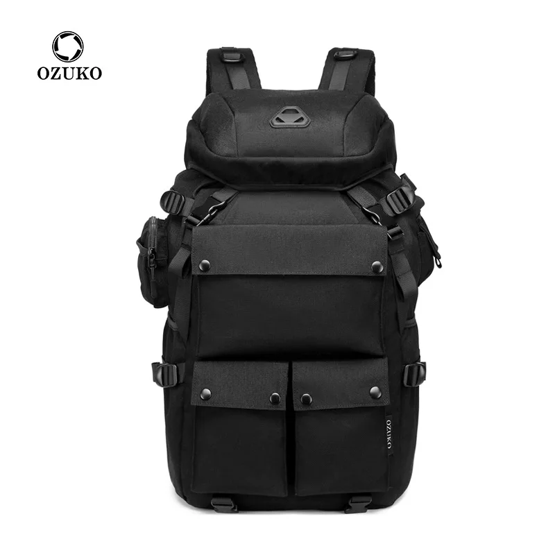 

OZUKO D9279 Large Capacity Fashion Outdoor Travel Bags Laptop Waterproof BagPack Multi Pocket Male Mountain Backpack