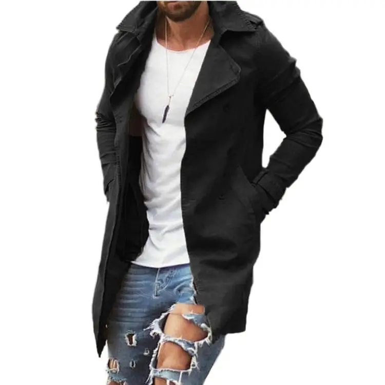 

Long winter hot style gentleman slim business casual jacket single-breasted men windbreaker outdoor jacket, Customized color
