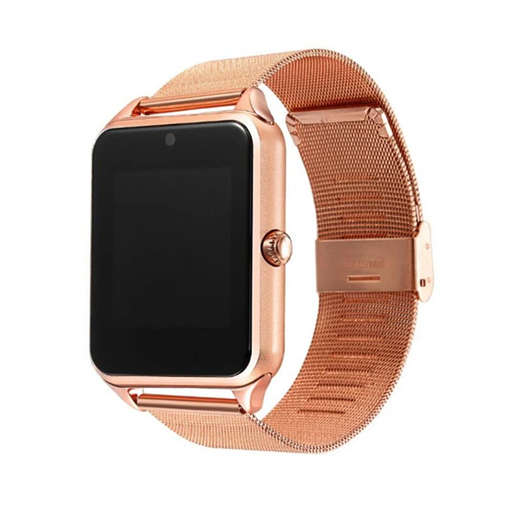 

Hot Sale smartwatch z60 BT sport wrist watch support TF sim card metal smart watch, Black, gold, sliver