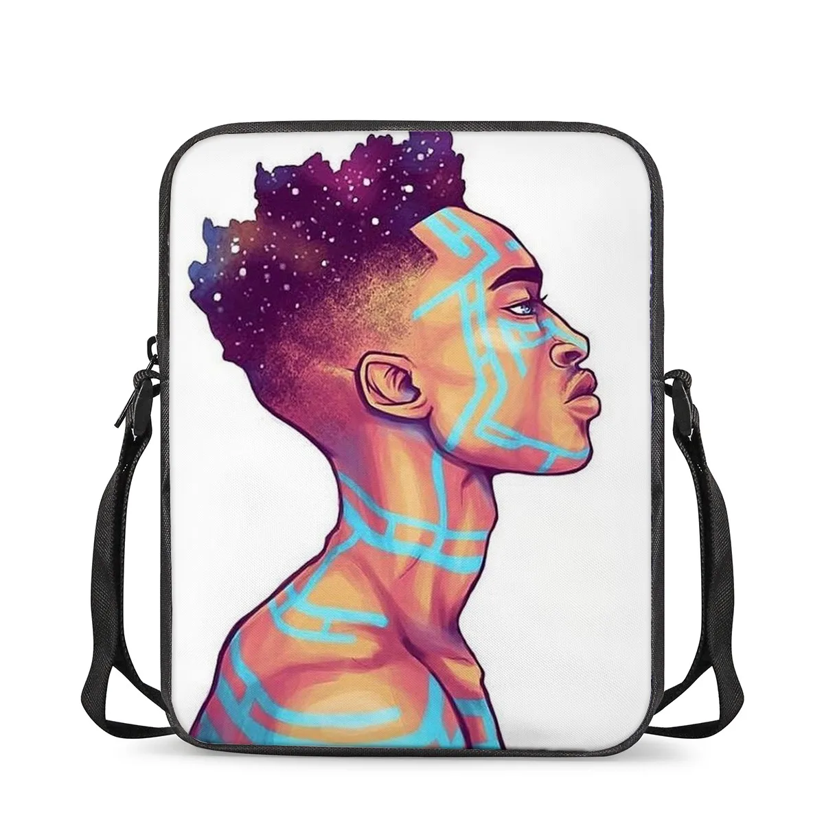 

Crossbody bags 2020 peace graffiti wide strap print wide shoulder crossbody bag for little boys and girl