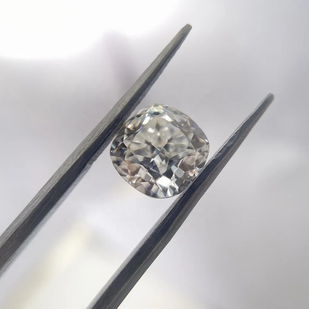 

Loose Moissanites Elongated Cushion Crushed Ice Cut Synthetic Moissanite price per carat