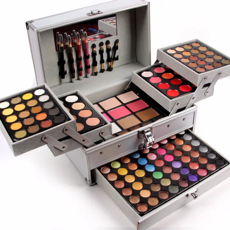 

New 132 Colors Miss Rose Palette Waterproof Makeup Beauty Cosmetic set Make up Brushes Set Eye Shadow Palette
