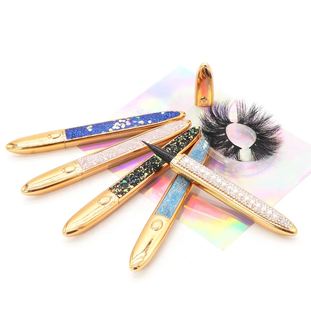 

Adhesive eyeliner pen waterproof eyeliner for make up with private logo printing customized box packaging