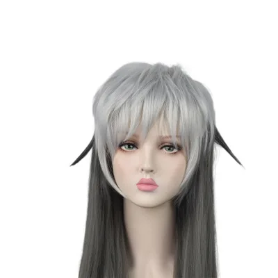 

Funtoninght cheapest price Arknights cosplay wigs color blended Lappland cosplay wigs for Halloween parties, Pic showed