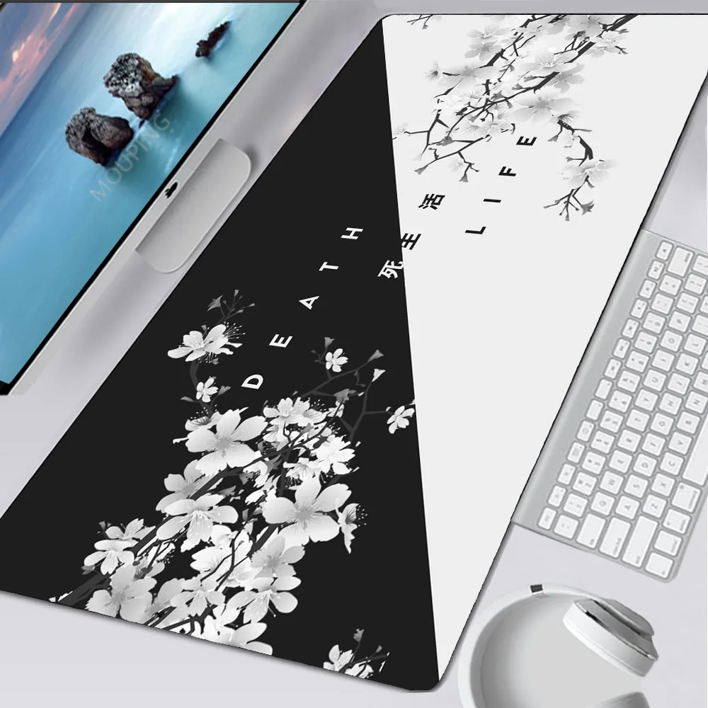 

drop shipping mouse pads with custom logo printed cherry blossom white mouse pad