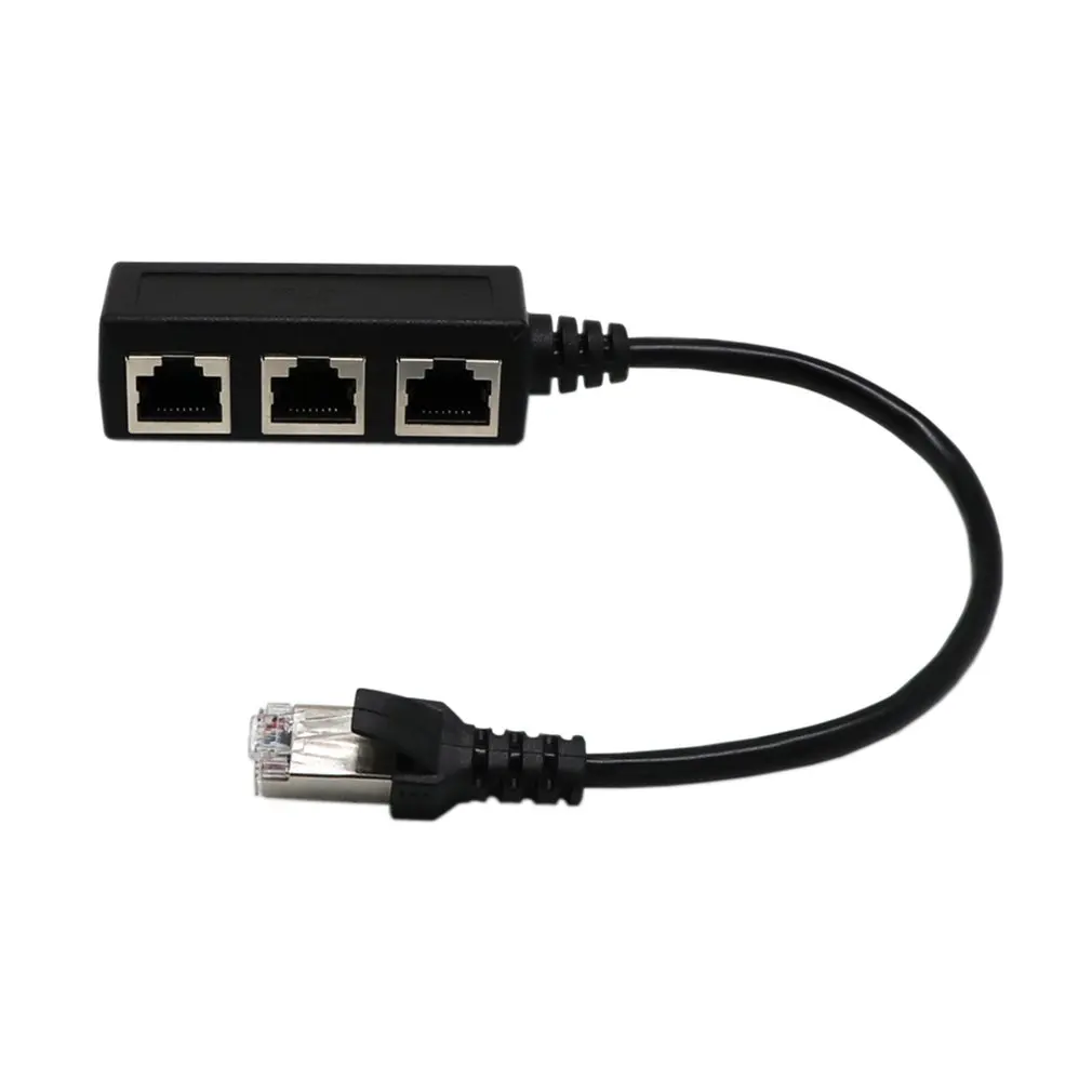 

Splitter Ethernet RJ45 Cable Adapter 1 To 3 Port LAN Network Plug Connector For Networking Extension