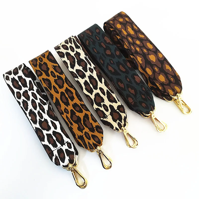 

Leopard Print Bag Strap Shoulder Unadjustable Wide Shoulder Strap Crossbody Bag Replacement Strap Women Bag Accessories Strap