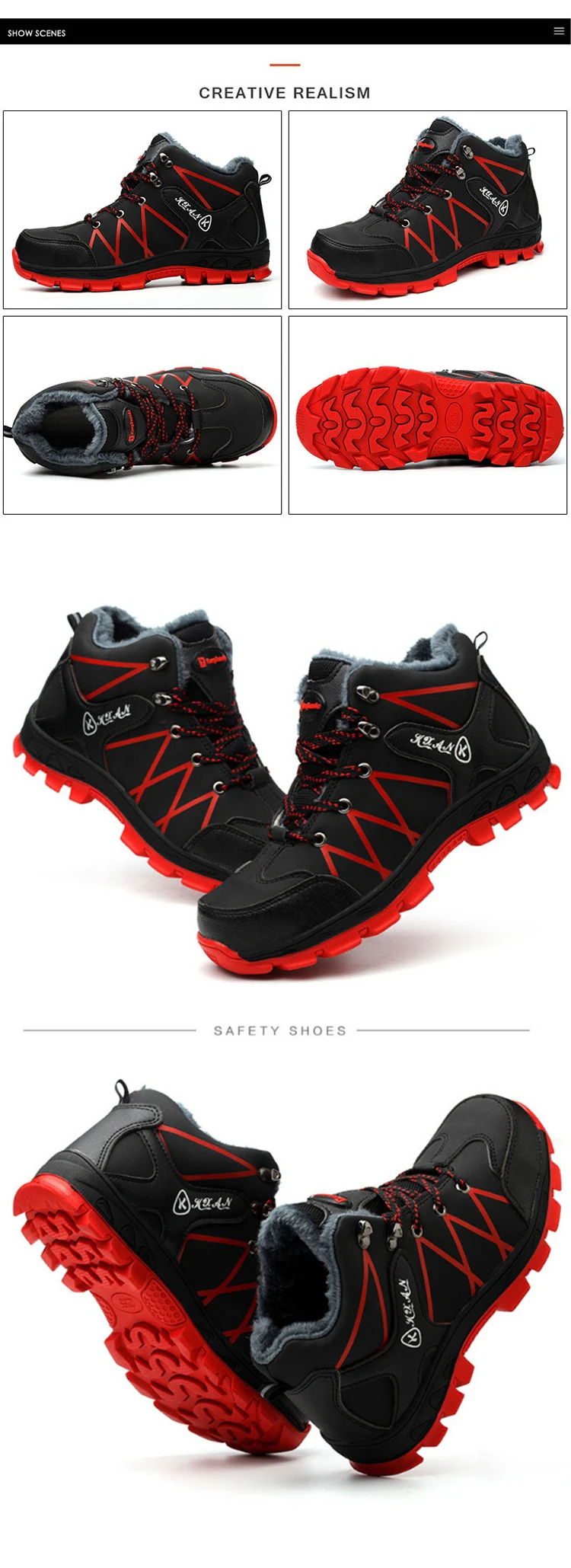 waterproof winter safety boots