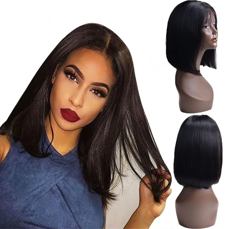 

USEXY Natural Black Remy Hair Bob Wigs Raw Indian Hair 4*4 Closure Wig Short Lace Front Human Hair Wigs For Black Women