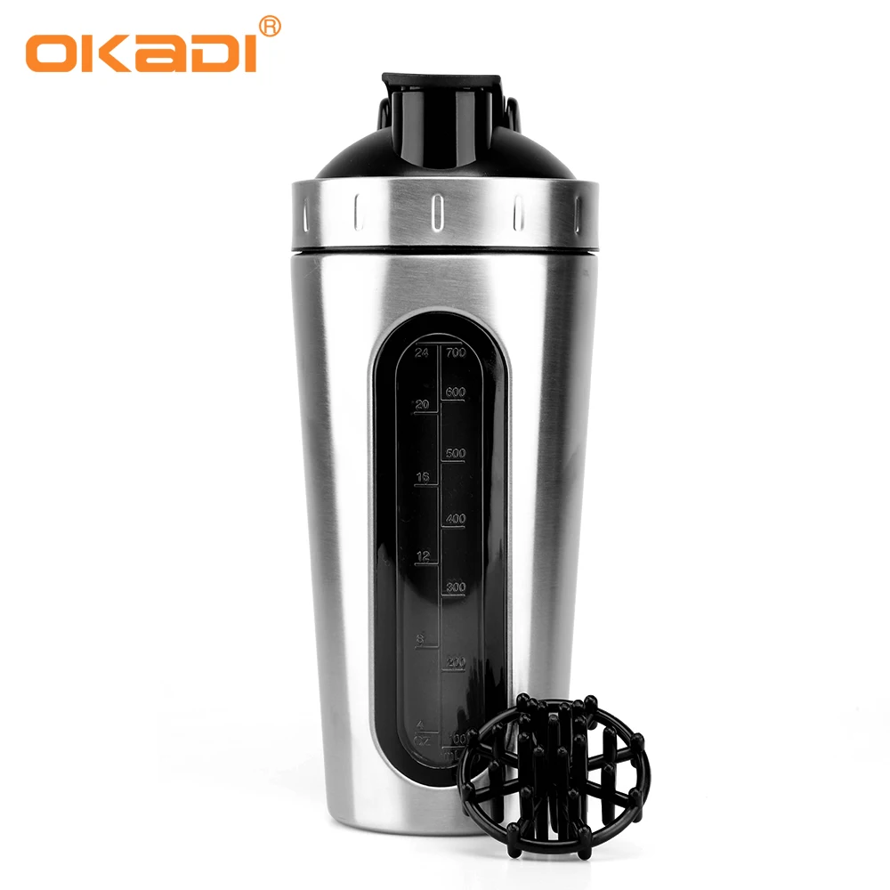 

700ml vacuum stainless steel sports water cup with stirring ball that can be used in the gym, Customized colors acceptable