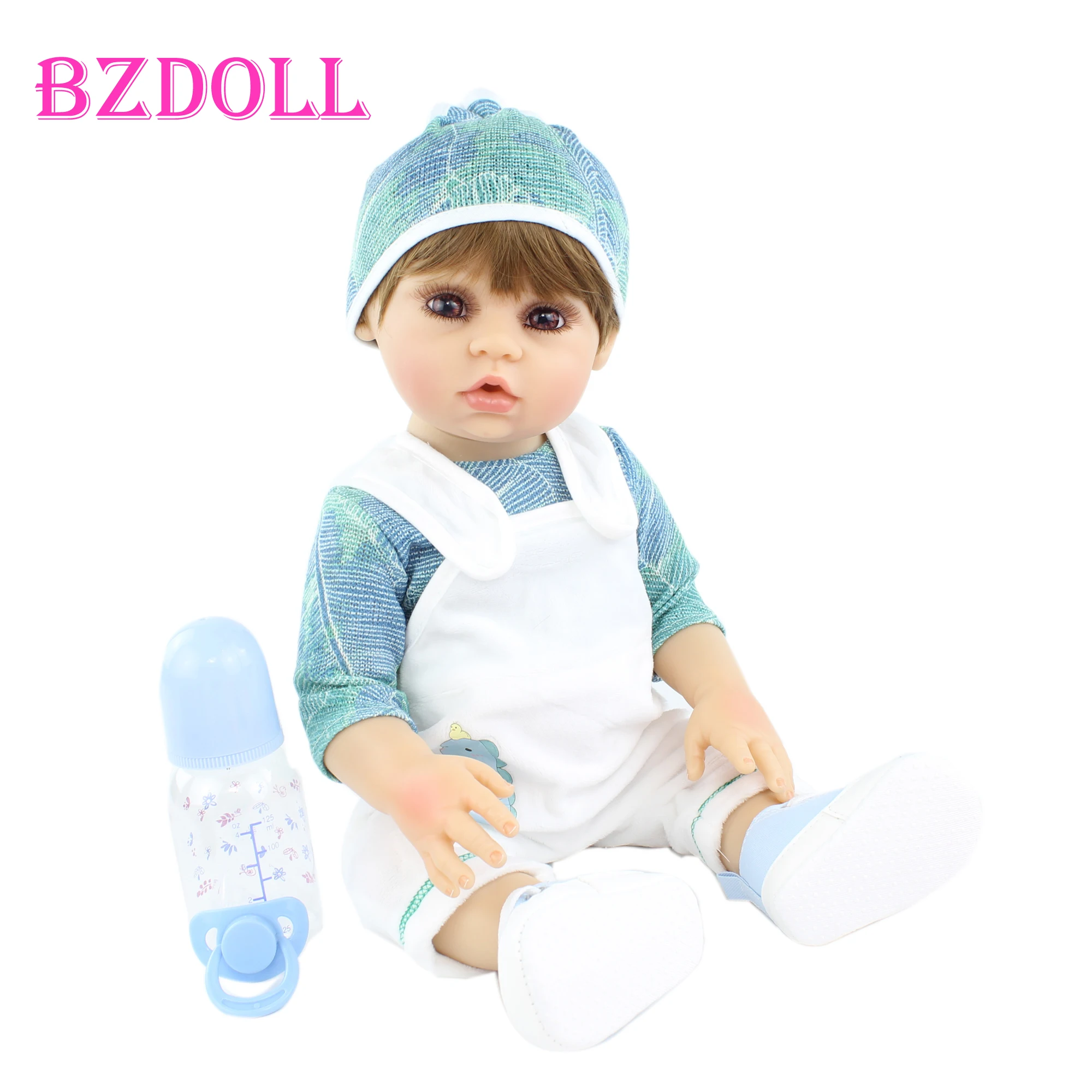 

48cm Full Silicone Body Reborn Boy Baby Doll Toys For Girl 19 inch Soft Vinyl Newborn Bebe Child Birthday Gift Play House Toy