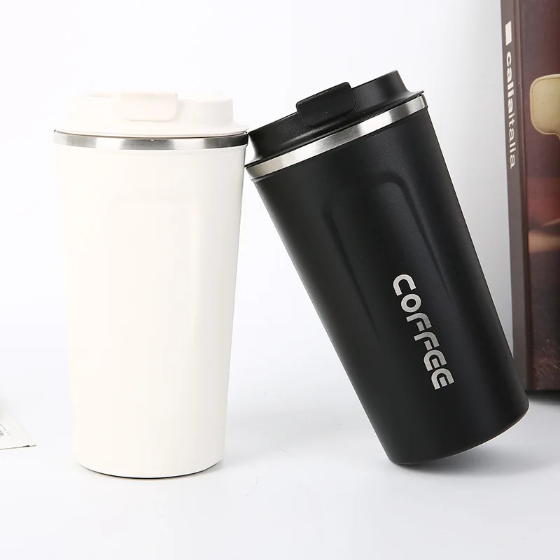 

LOW MOQ Customized Coffee Mug Travel 304 Stainless Steel Coffee Mug Travel Mug Thermos Vacuum Flask, Black/white/pink/green