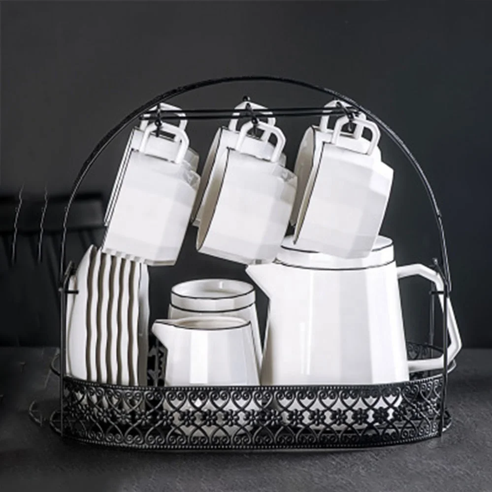 

Tableware Bone China Teapot Sets Coffee Cup Ceramic Porcelain Coffee and Tea Set, Accept customized