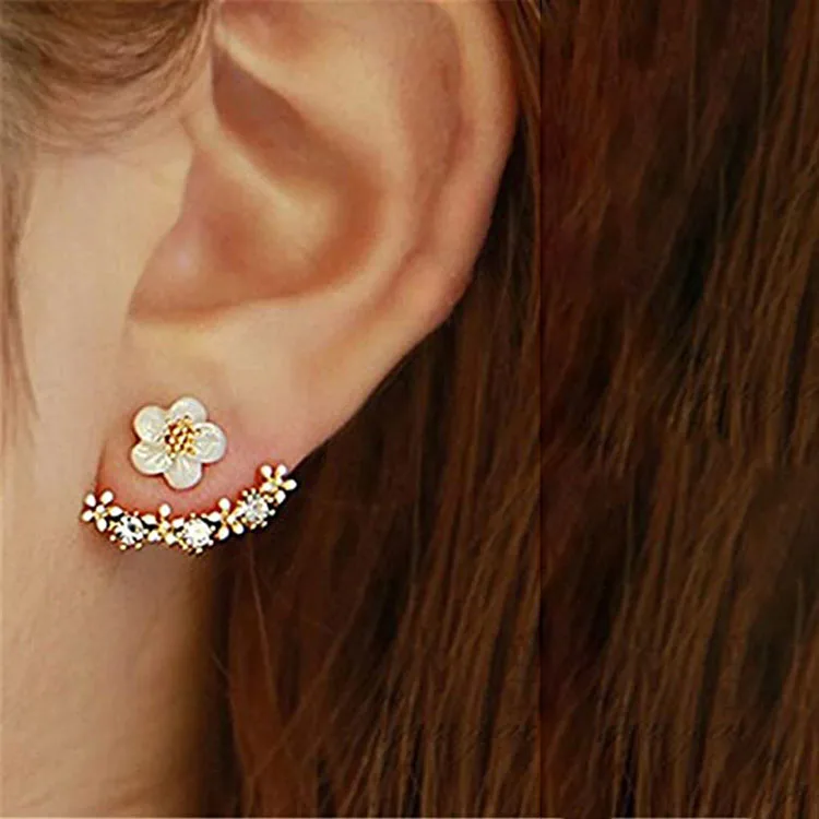 

Hot Sale Flower Earring Gold Earring Jewelry Earrings for Women, Golden