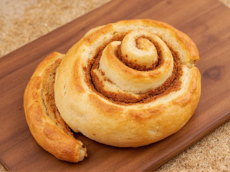 Golden homemade cinnamon bread with visible swirl