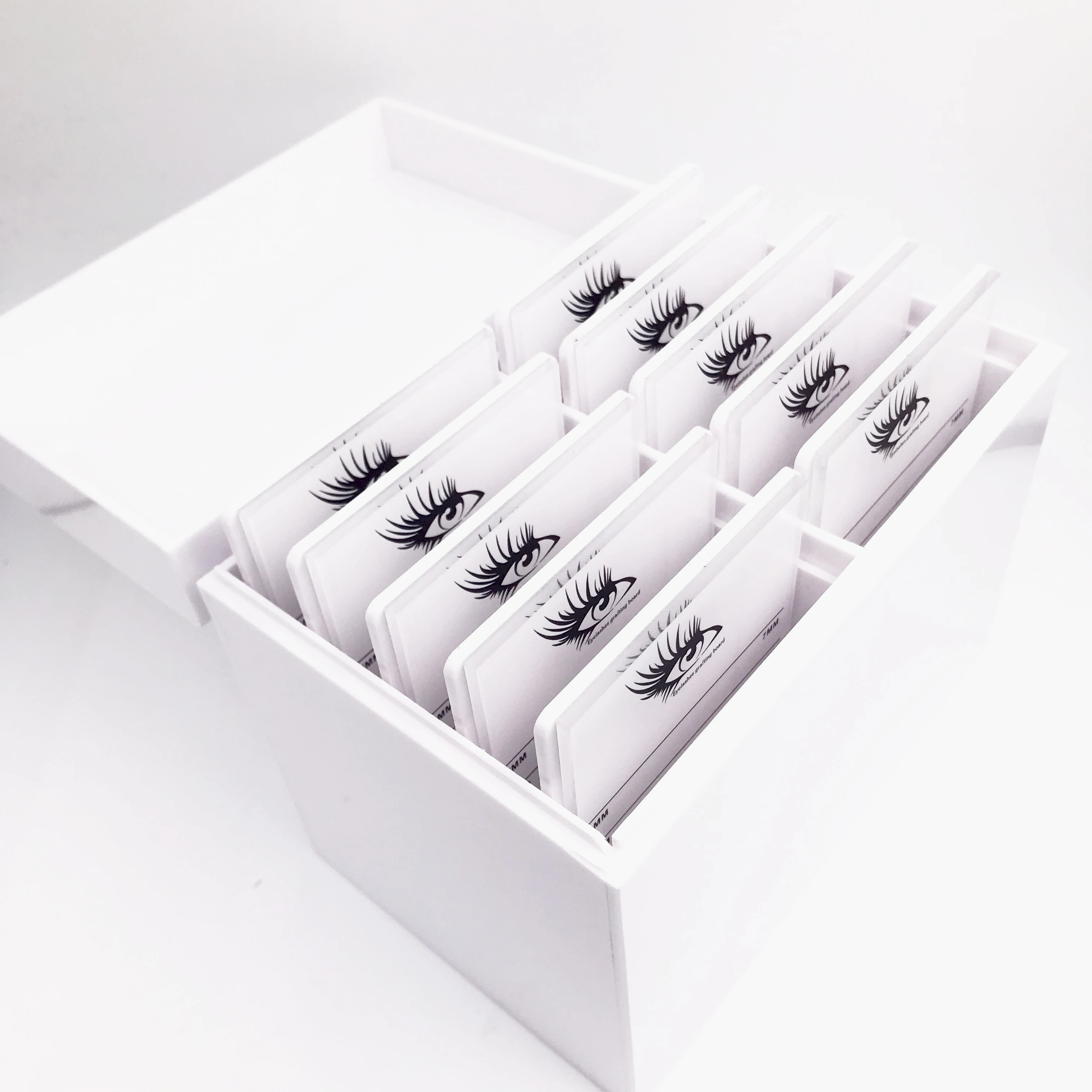 

Acrylic Lash Pallet Storage Box with 10Pallet Square Transparent Empty box Storage