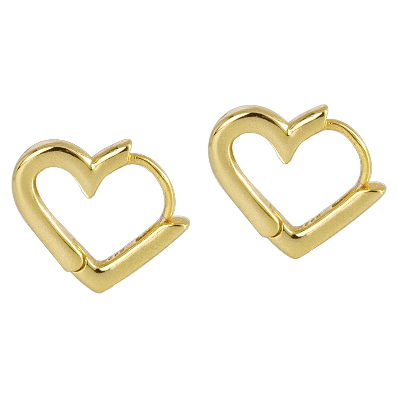 

Women Minimalism style hoop small heart Earrings, Picture