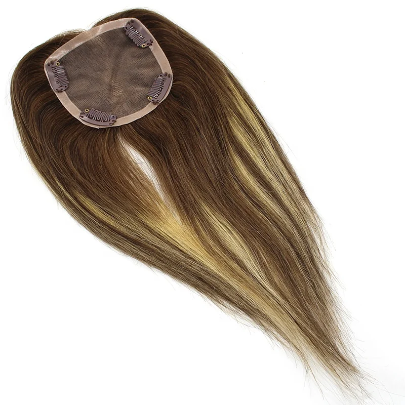 

Natural Factory price Top hair pieces add clips virgin human hair toupee for women
