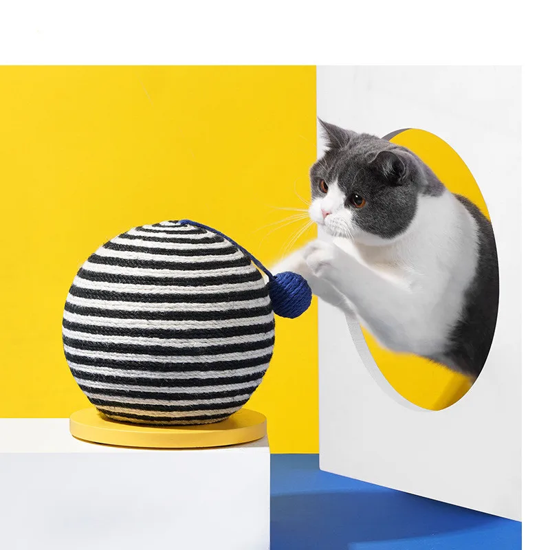 

2021 New Cat Treat Ball Durable Cat Scratch Plate Cat Scratch Ball