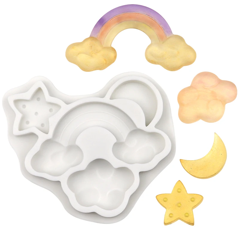 

XGY-360 Christmas Fondant Decorating Tools Silicone Rubber Fondant Cake Molds cloud