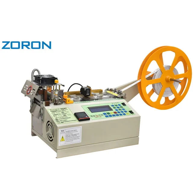 
Auto computer controlled cold knife ribbon trademark woven tape cloth label textile tape webbing nylon tag tag care label cutter 