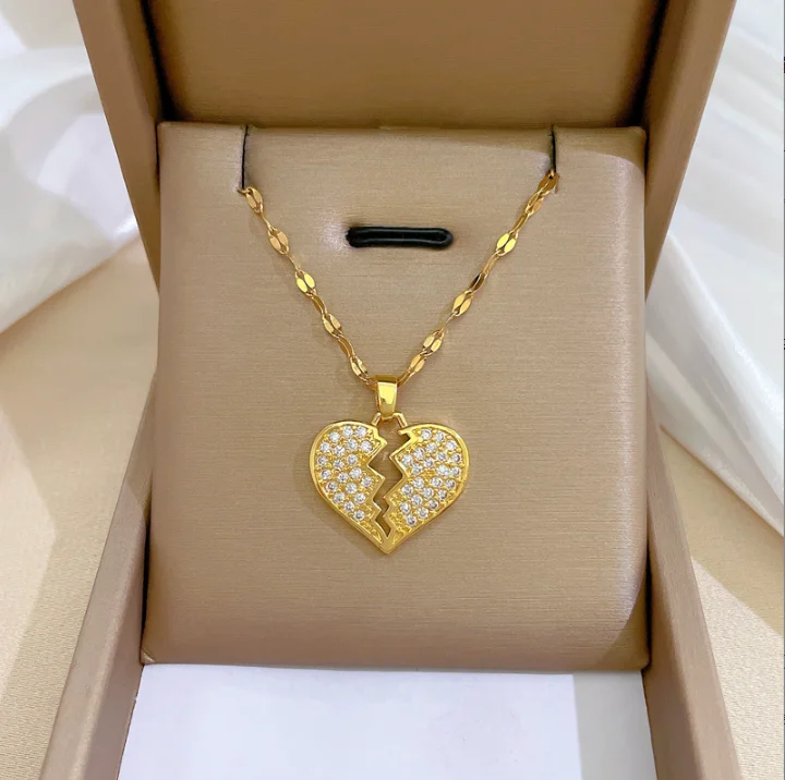 

Heart pendamt stainless steel necklace for women girls fashion jewelry necklaces