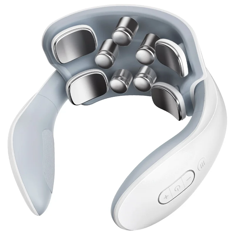 2024 Portable U-Shape Electric EMS Cervical Neck and Shoulder Kneading 4D Smart Massager with Heating Compression