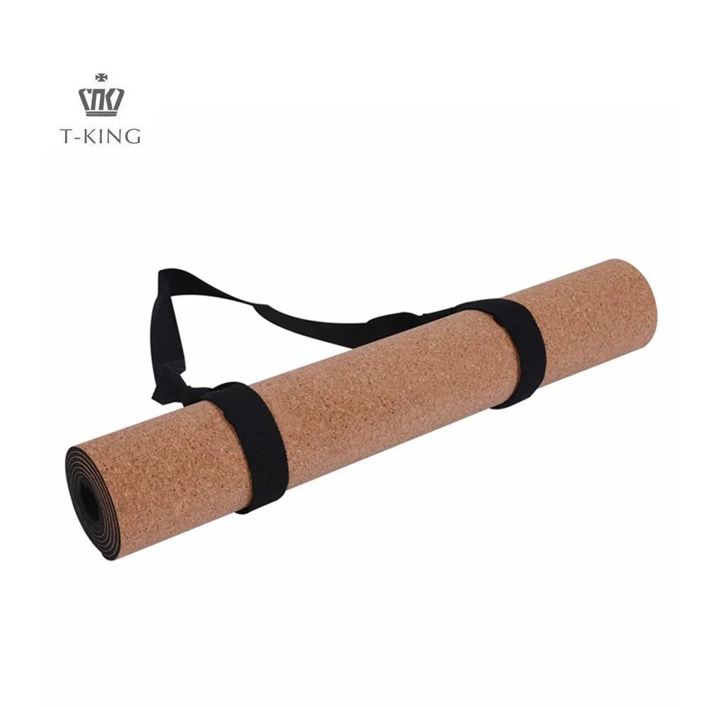 

TKing Amazon Custom mode Certified Fitness Anti-slip Custom Thick 6mm Cork Yoga Mat TPE Natural, Customized color