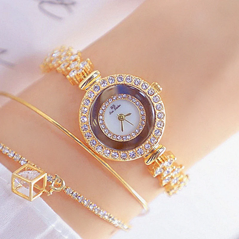 

Diamond Dial Women Watches Gold Filled Ladies Business Dress Watch Fashion Casual Girl Watch Bayan Kol Saati