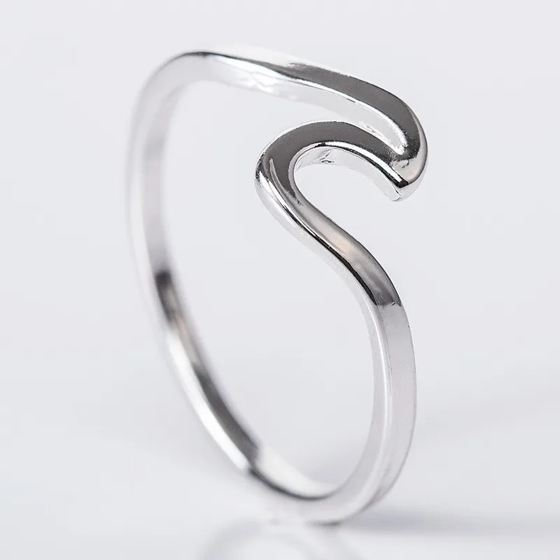 Classic Solid Twisted 925 Sterling Silver Twist Ring for Women