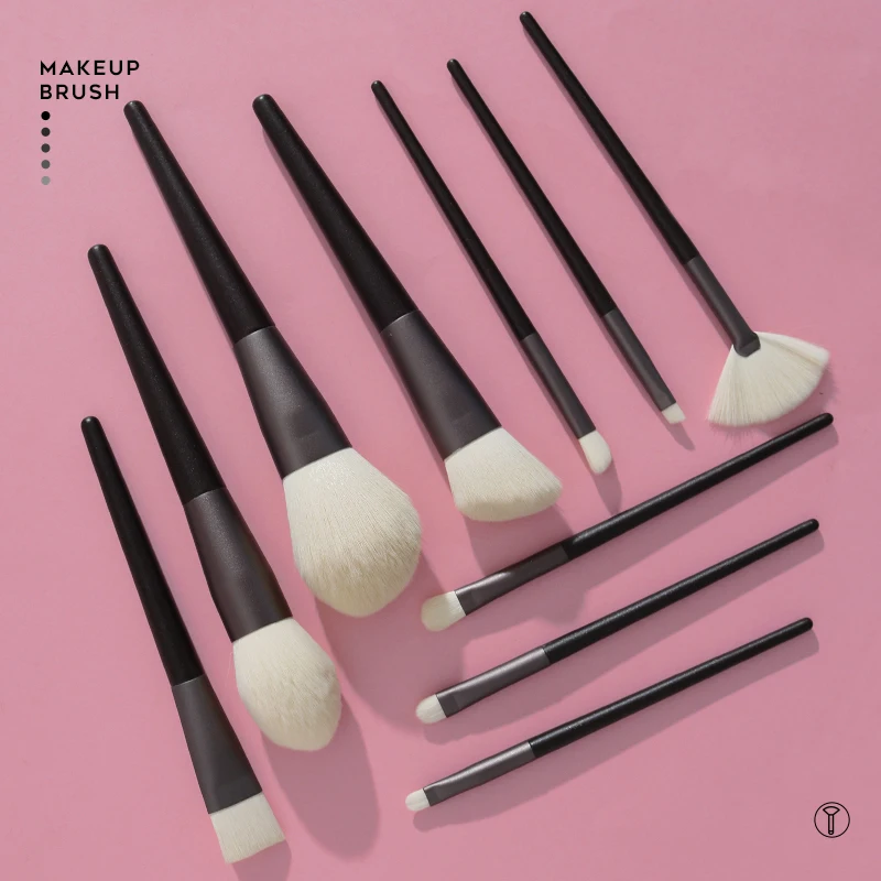 

2021 Hot sale 10pcs makeup brush sets OEM high quality makeup blending brush private label 10pcs makeup brush set
