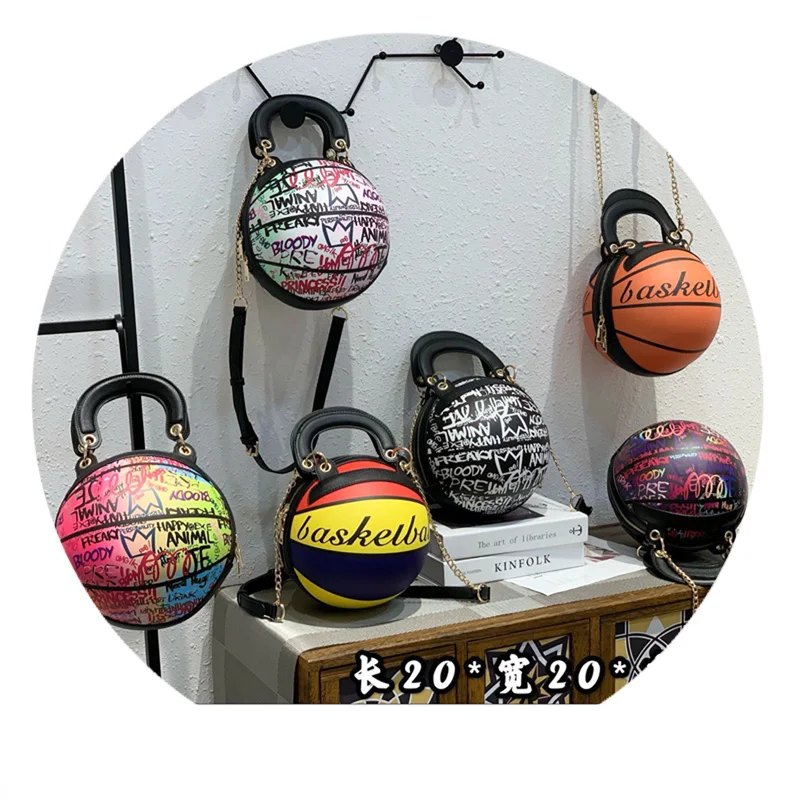 

OXGIFT Wholesale 2021 women big graffiti basketball purse handbags vendors