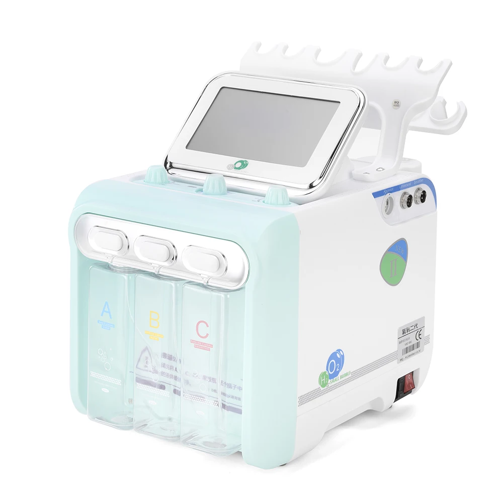 

New Upgrade 2 Generation Hydrogen Oxygen 6in1 Small Bubble H2O2 Facial Hydra Beauty Device Skin Cleansing Dermabrasion Device